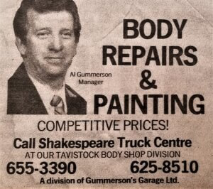 History 7 13 Body shop Dad newspaper photo